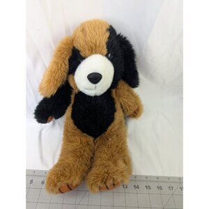 Determined Productions Brown Black Dog Plush Wind Up Musical Stuffed Animal Toy